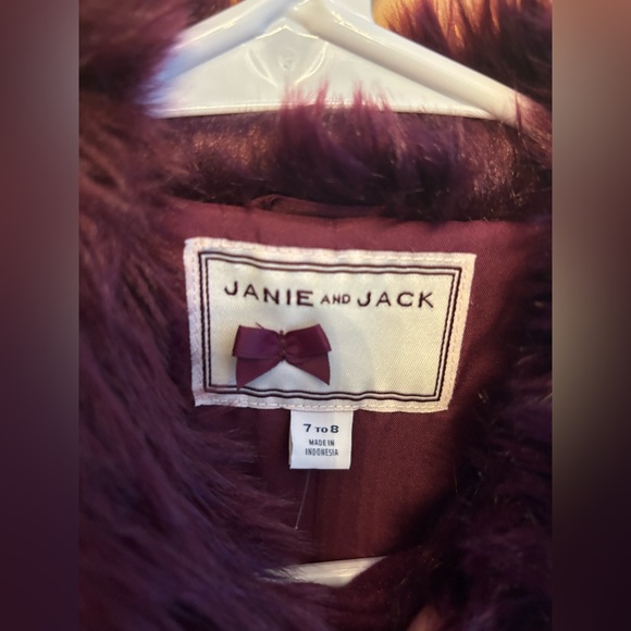 ❤️JANIE AND JACK GIRLS FAUX FUR TRIM COAT❤️ - Picture 6 of 8